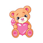 Teddy Bear holding Heart