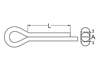 5MM X 125MM SPLIT/COTTER PIN - ZINC PLATED