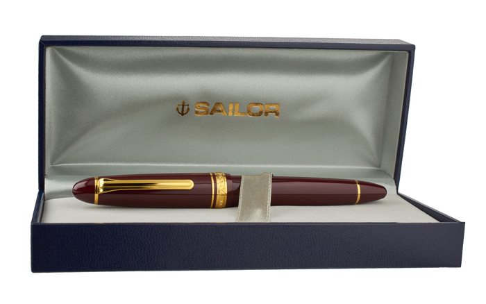 Sailor Classic 21kt Nib<br/>Burgundy Gold Fountain Pen Pens Luxe Online Shop