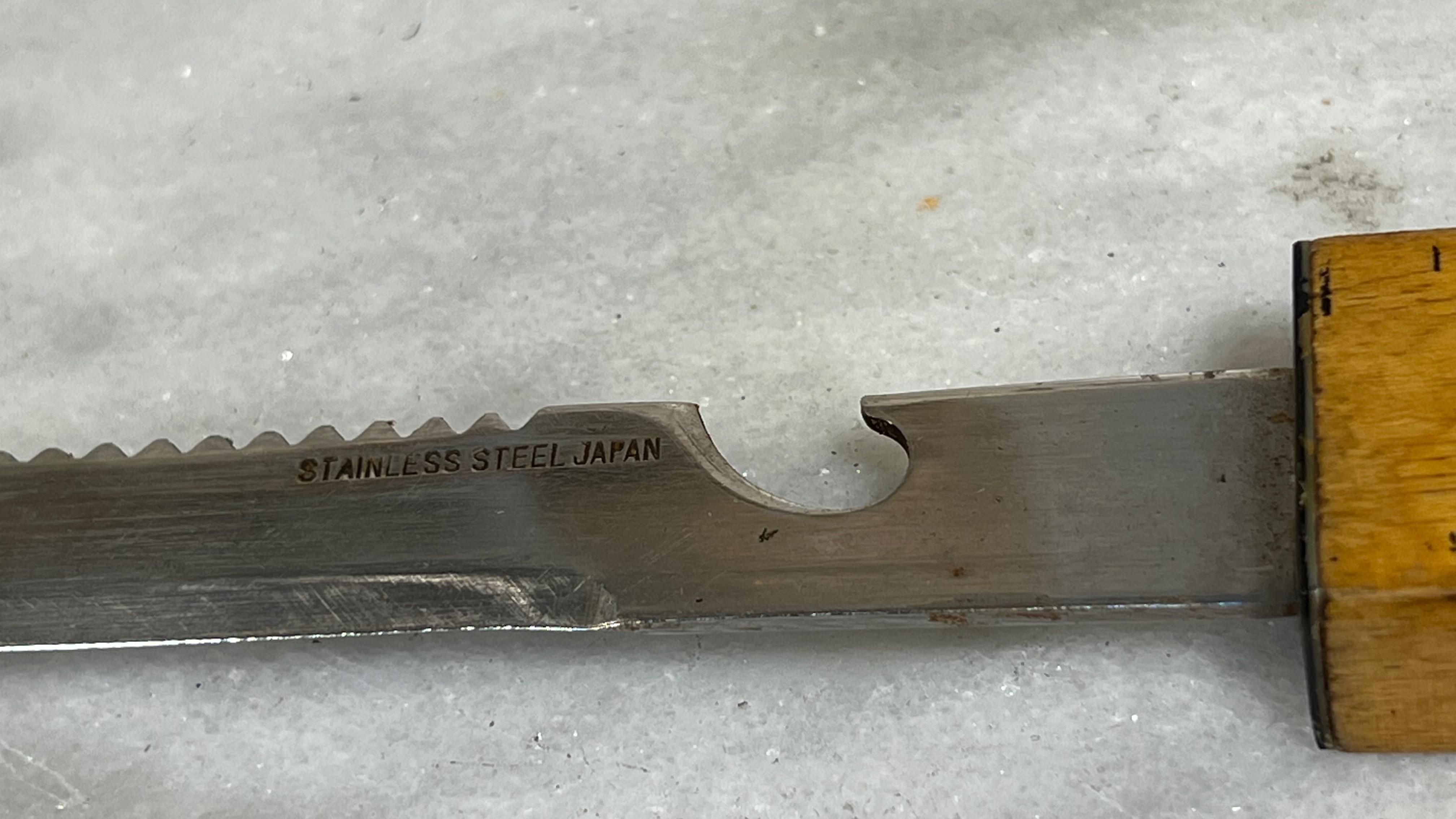 Vintage Novelty Floating Timber Rule Fishing knife Tool Measure