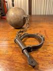 Heavy Cast Iron Ball & Chain Shackle Set Working Screw-Key Novelty Display