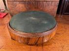 Antique Victorian Walnut Footstool – Functional Wooden Screw Thread c1890