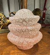 Antique Vintage Australian Art Deco Ribbed Mottled Glass Lamp Light Shade