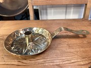 Antique English Arts & Crafts Hand Made Chamber Candlestick Pan