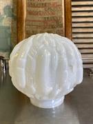 Antique Vintage Raised Decoration Milk Glass Light Lamp Shade
