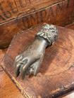 Antique 19thC French Cast Iron Door Knocker Camion Frères Hand & Apple