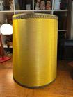 Vintage 1950s/60s Large Chartreuse Silk Drum Lampshade – MCM Gold Trim