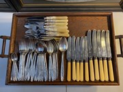 Large collection of Vintage English Sheffield Cutlery Dixon Grosvenor