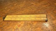 Vintage 1940's English Boxwood Timber Rabone 36 inch Folding Carpenter's Rule 