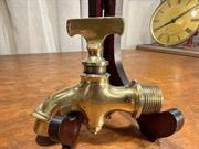 Antique Brass Kitchen or Garden Tank Tap Restorer Designer Part 11cm