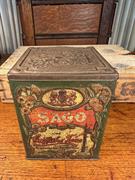 Antique Vintage Australian Griffiths Teas Sydney Sago Kitchen Storage Tin