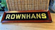 1930s Handmade Professional Sign-Writer Oak Framed House Sign 'Rownhans'