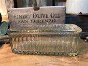 Vintage 1930's Australian Art Deco Depression Glass 2lb Butter Dish