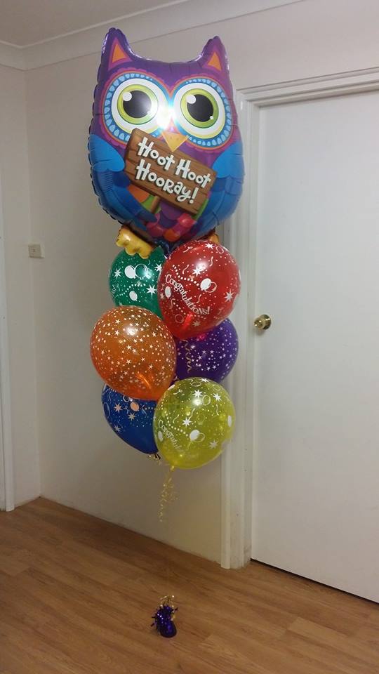 Hoot Hoot Hooray Congratulations Balloon Bouquet