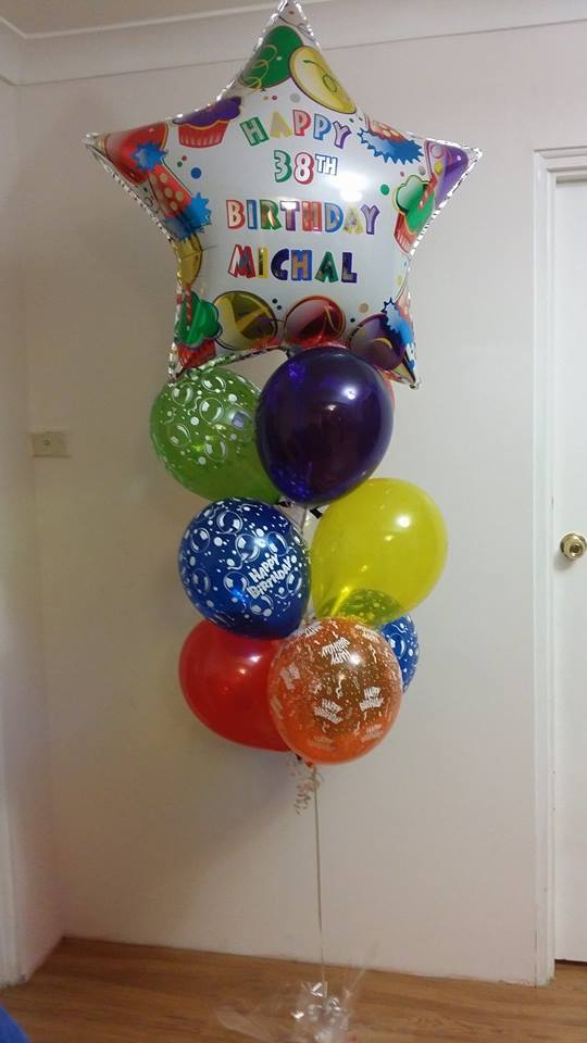 Personalised Happy Birthday Star Balloon Bouquet