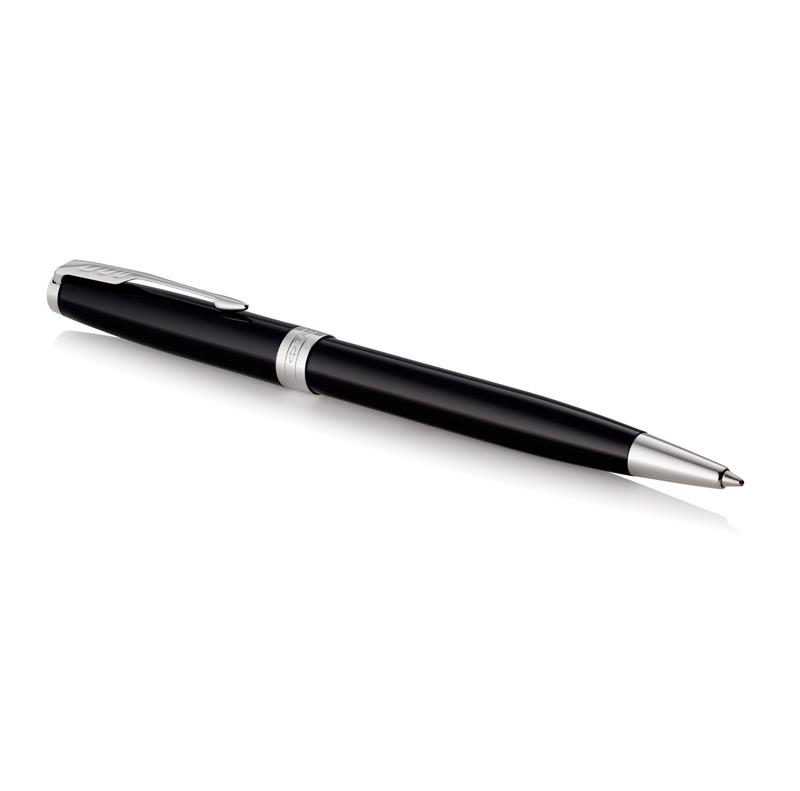 Parker Sonnet Black Lacquer Chrome Trim Ball Pen Pens de Luxe Online Shop