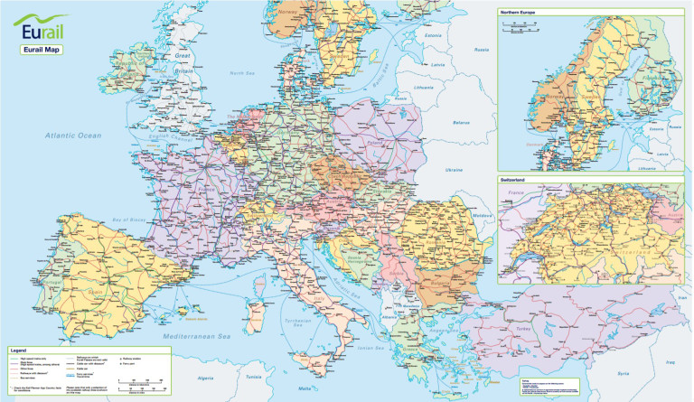 Eurail Map 2019 - Travel Europe by Eurail 2019